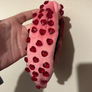 Lele Sadoughi red heart headband